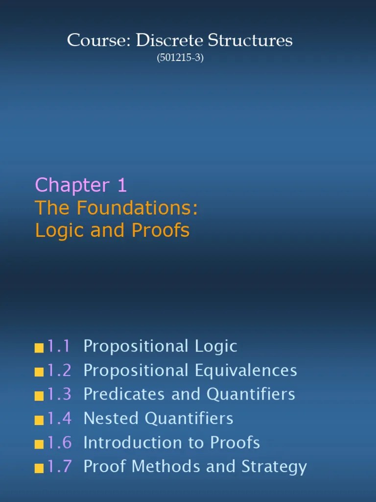 Chap01_Logic And Proof | PDF | If And Only If | Theorem