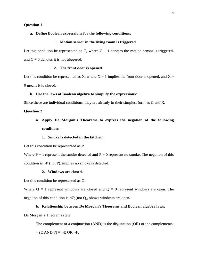 Logic Gates And Boolean Algebra. | PDF | Boolean Algebra | Teaching ...