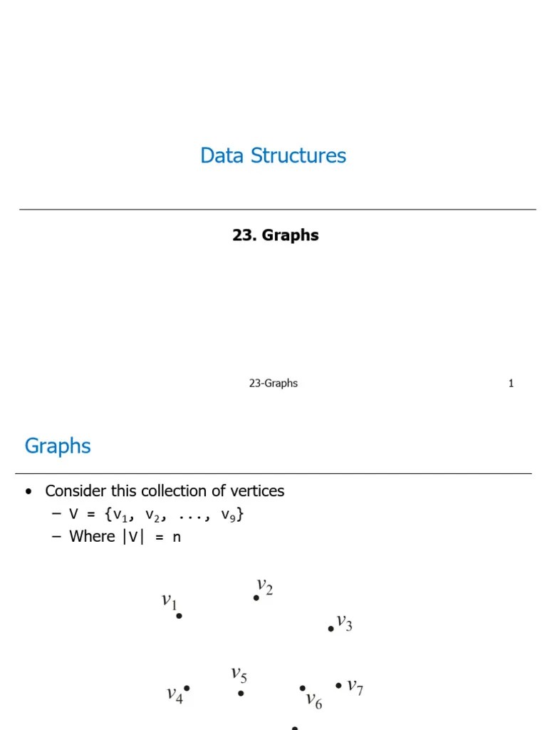 Lecture 23 - Graphs | PDF | Vertex (Graph Theory) | Discrete Mathematics