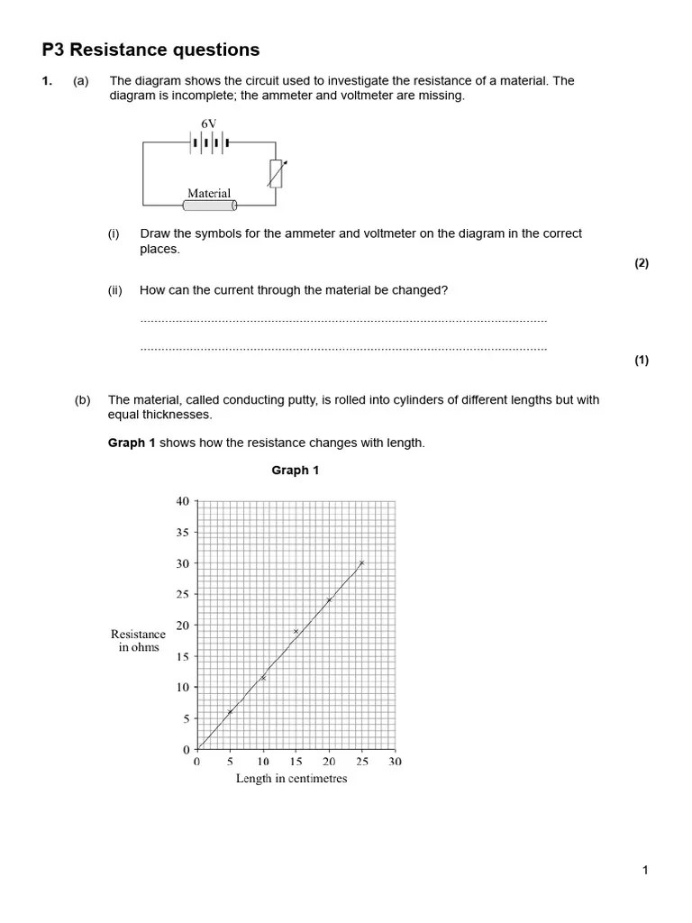 Resistance | PDF | Voltage | Electrical Resistance And Conductance