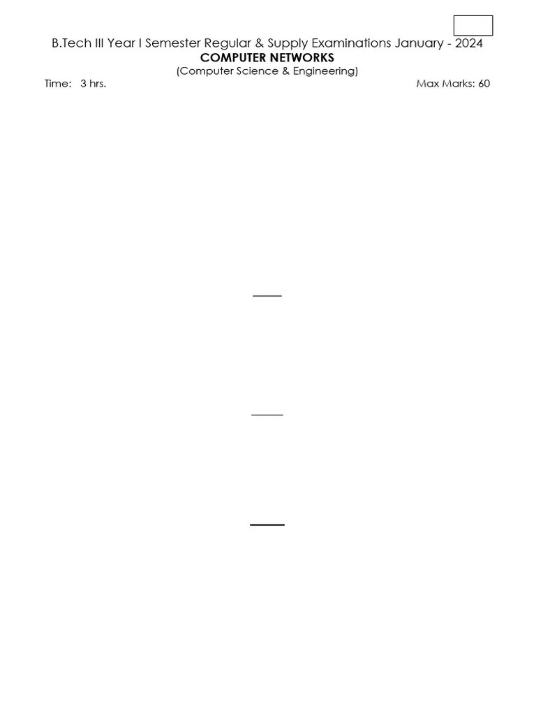 Computer+Networks+(CSE)(1) | PDF | Internet Protocols | Computer Network