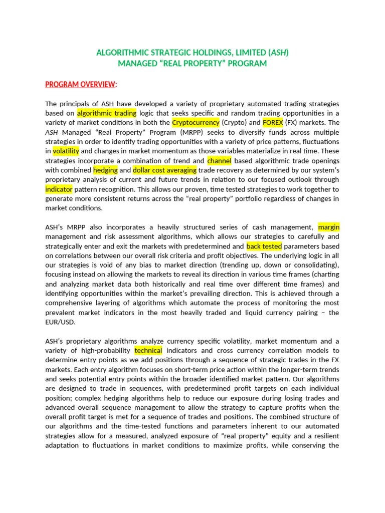 Algorithm Trading Program | PDF | Currency | Technical Analysis