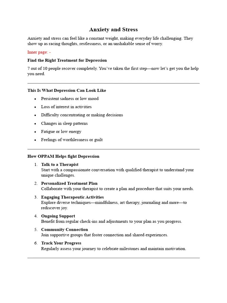 Anxiety And Stress | PDF | Major Depressive Disorder | Anxiety