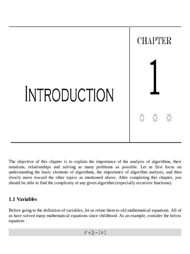 Chapter - 1 Analysis Of Algorithm | PDF | Data Type | Time Complexity