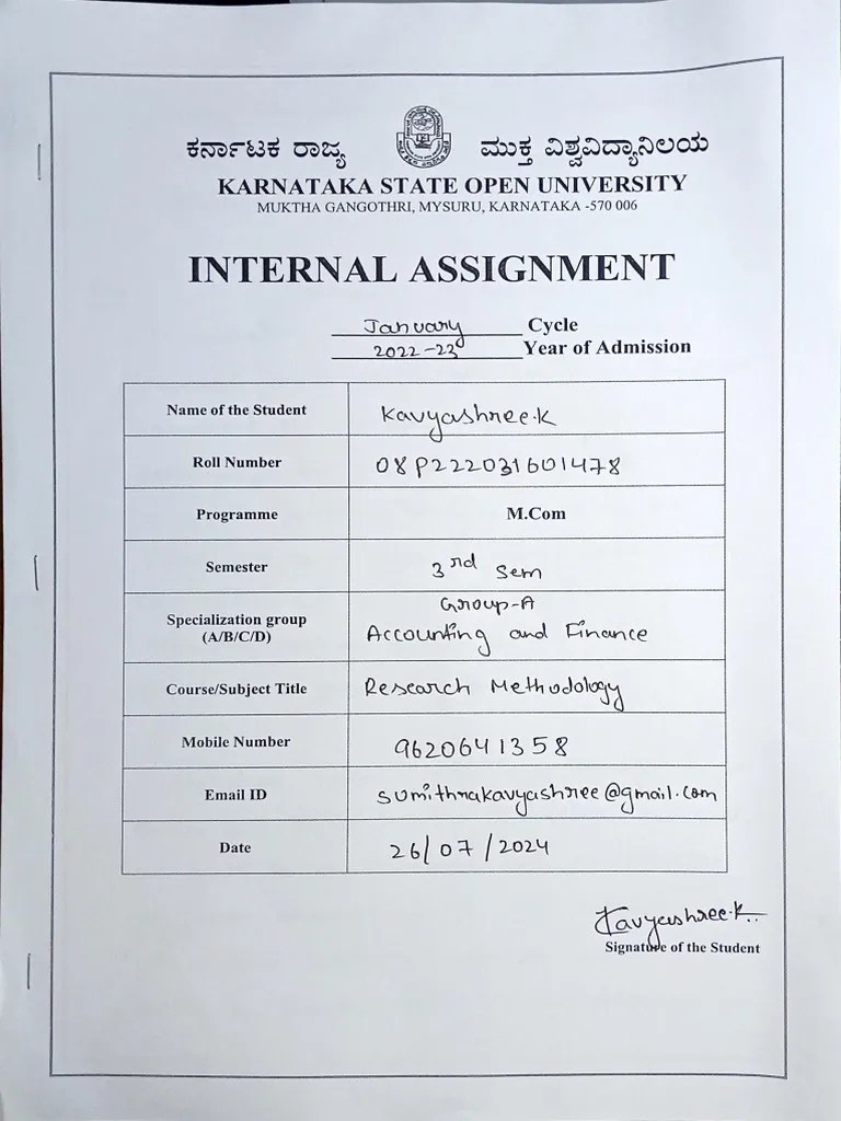 Research Methodology 3 Sem MCom | PDF