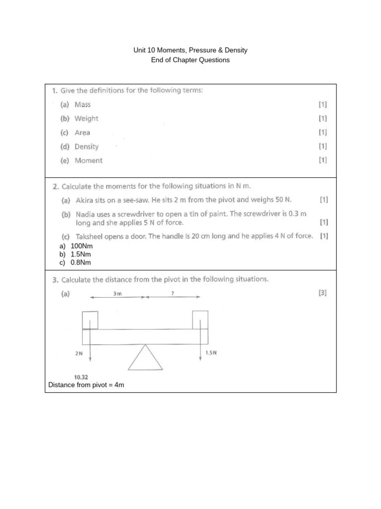 Unit 10 End Of Chapter Questions | PDF