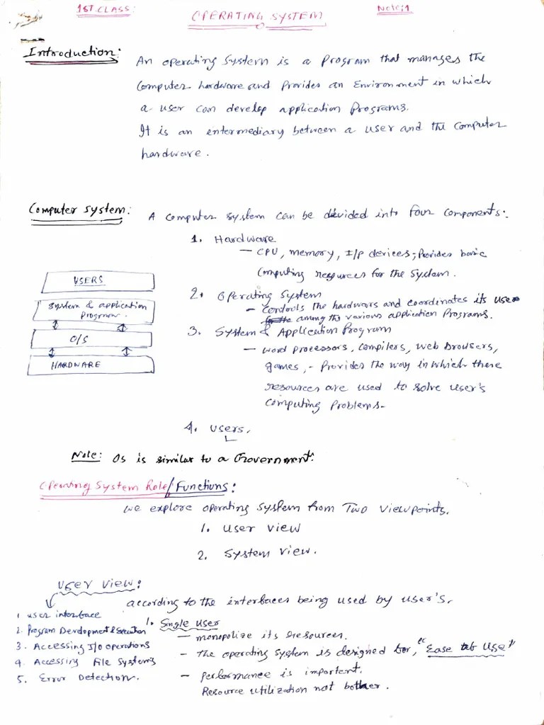 Operating System Notes | PDF | Operating System | Microcontroller
