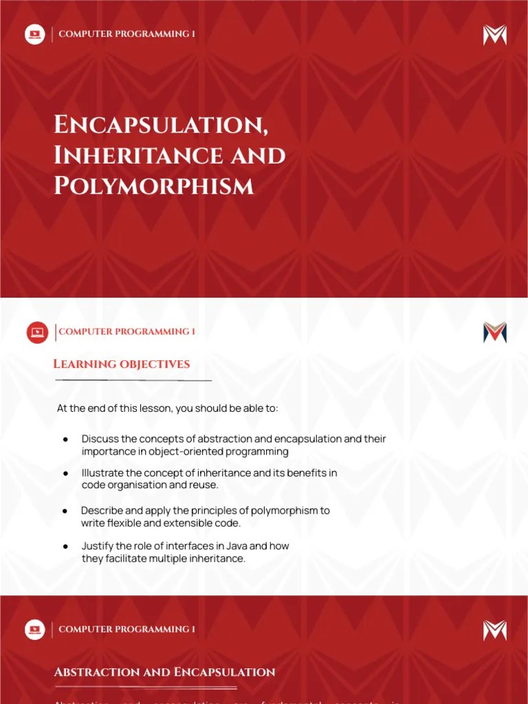 Encapsulation, Inheritance And Polymorphism.pptx | PDF | Inheritance ...