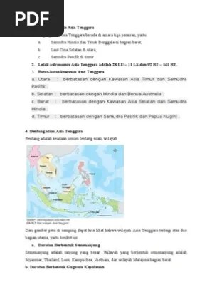 Maupun karena letak geografis asia tenggara, sedangkan posisi geopolitis asia tenggara yang terletak di daerah strategis merupakan pintu gerbang. Letak Geografis Asia Tenggara Pdf