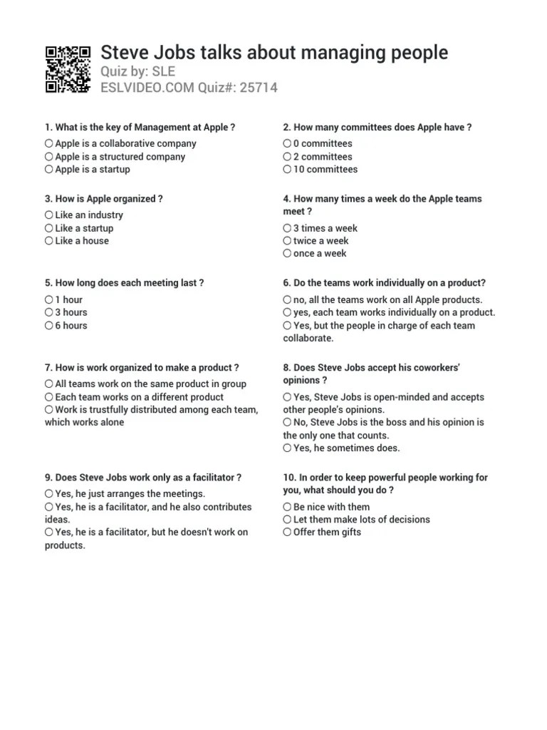 Steve Jobs Talks About Managing People | PDF | Steve Jobs | Apple Inc.