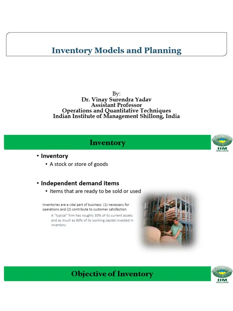 Session 5 6 7_Inventory I | PDF | Inventory | Business Economics