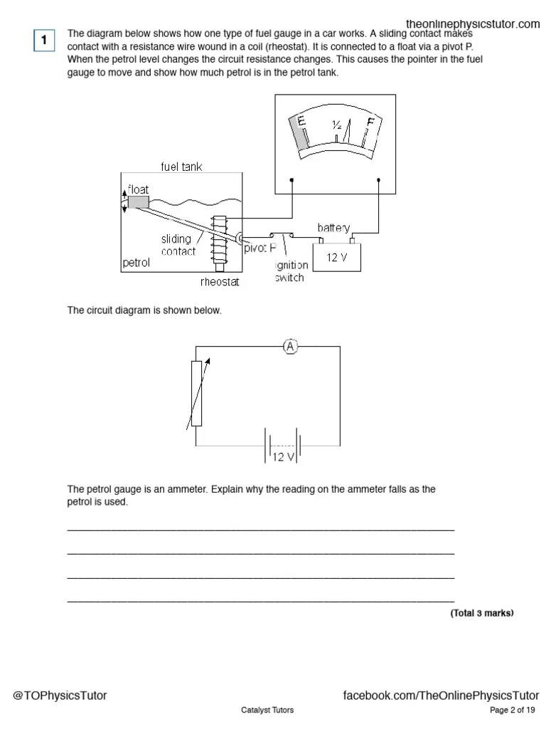 GCSE Physics AQA Resistors Worksheet | PDF | Electrical Resistance And ...