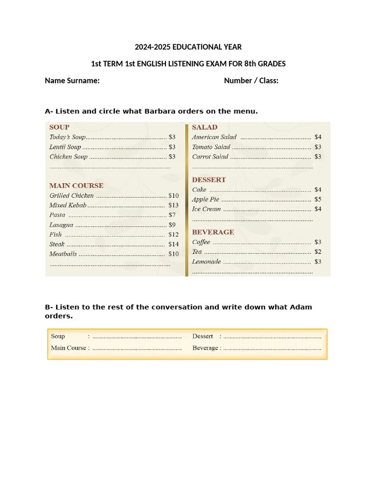 Sinif 1 Donem 1 Dinleme Sinavi 2 Pdf - HD Vintage Illustrations for Desktop