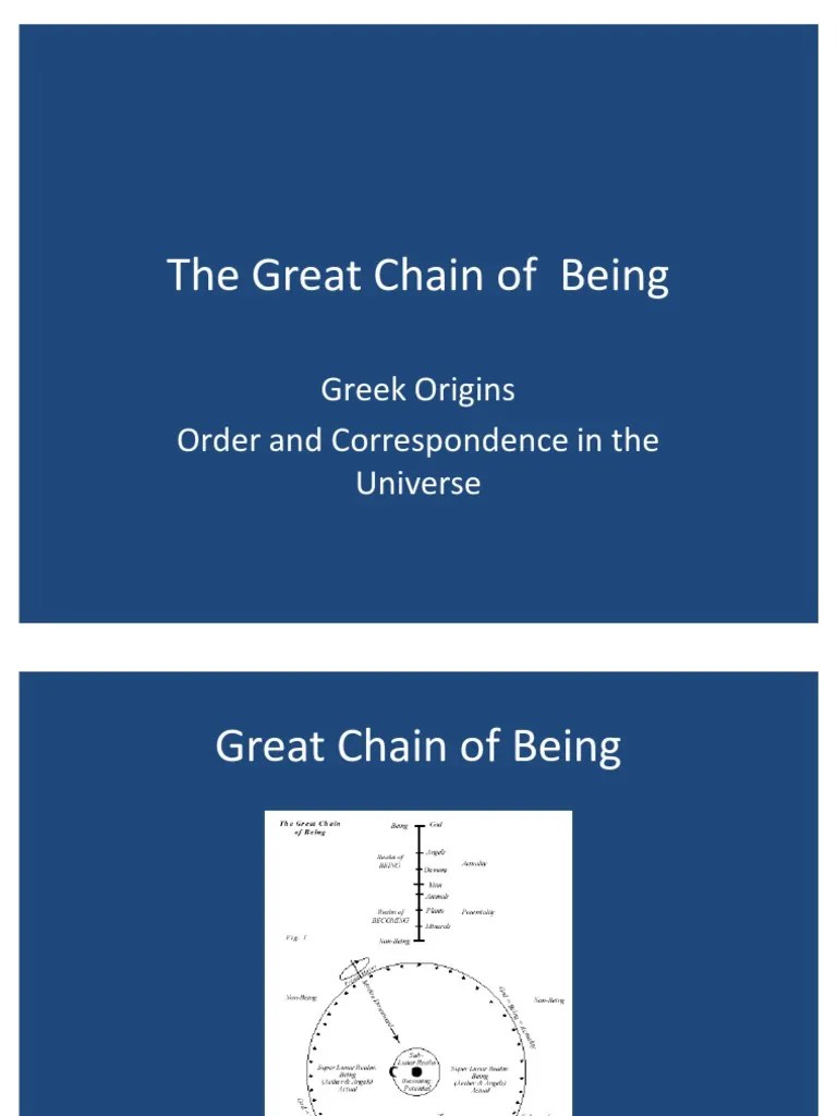 The Great Chain Of Being | PDF