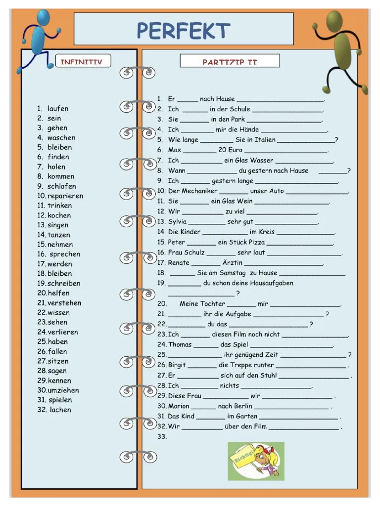 A1 Übung Perfekt Übungen (Neda) | PDF