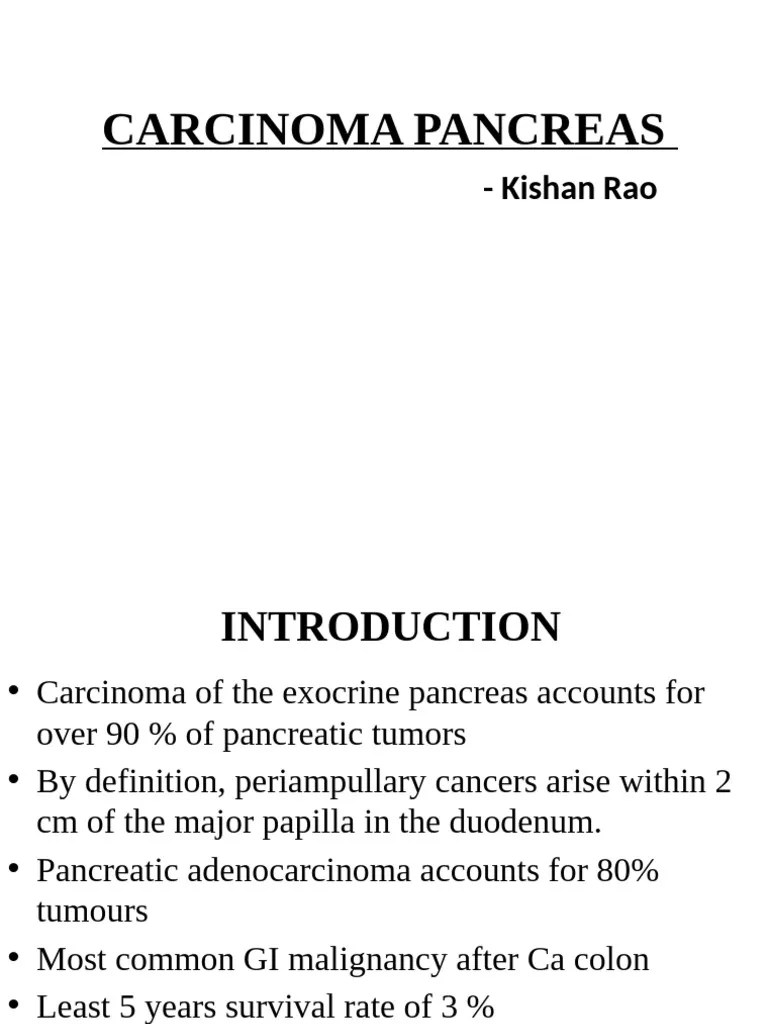 Carcinoma Pancreas | PDF | Pancreas | Pancreatic Cancer
