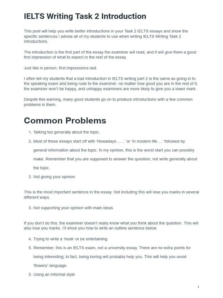 IELTS Writing Task 2 Introduction | PDF | Climate Change | Engines