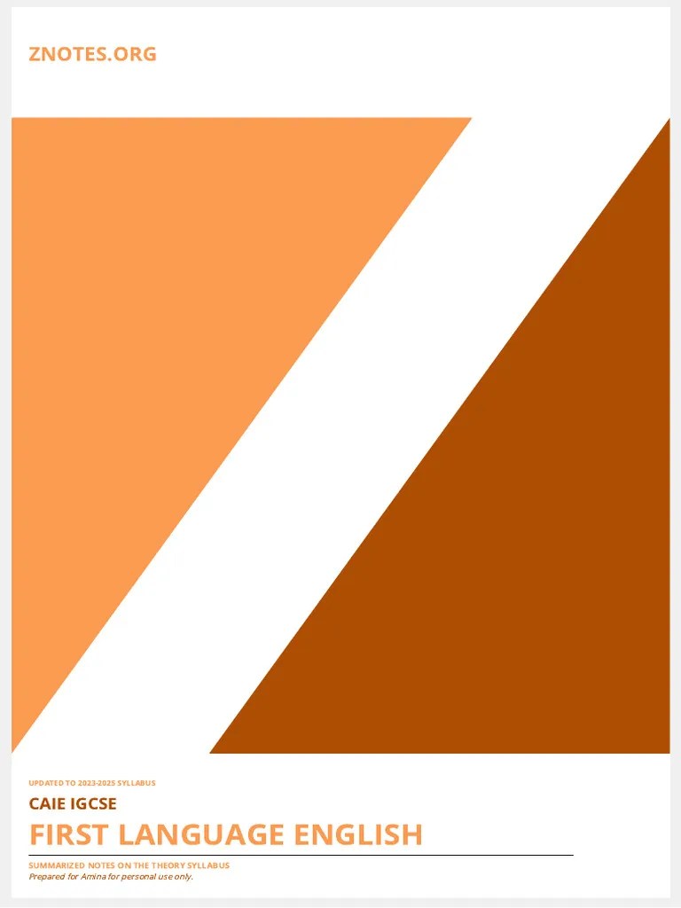 CAIE-IGCSE-First Language English-Paper 1 | PDF | Word | Reading ...