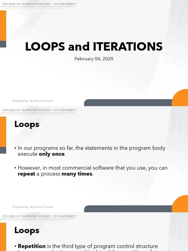 04-Loops-and-Iterations | PDF | Control Flow | Software Engineering
