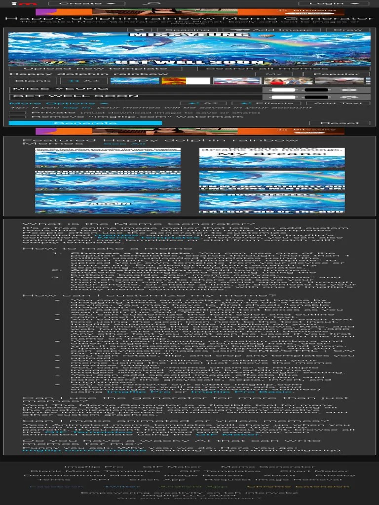 Happy Dolphin Rainbow Meme Generator - Imgflip 2 | PDF | Computing | Software