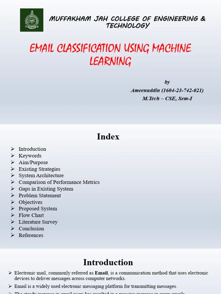 Email Classification Using Machine Learning | PDF | Machine Learning ...