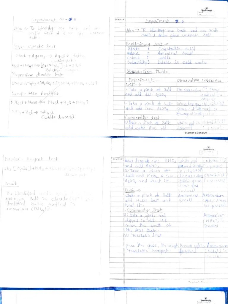 Experiment No 6 | PDF | Chemical Compounds | Chemical Substances