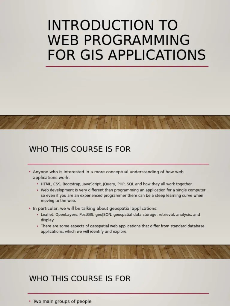 Geospatial Web 101 | PDF | Document Object Model | Class (Computer ...