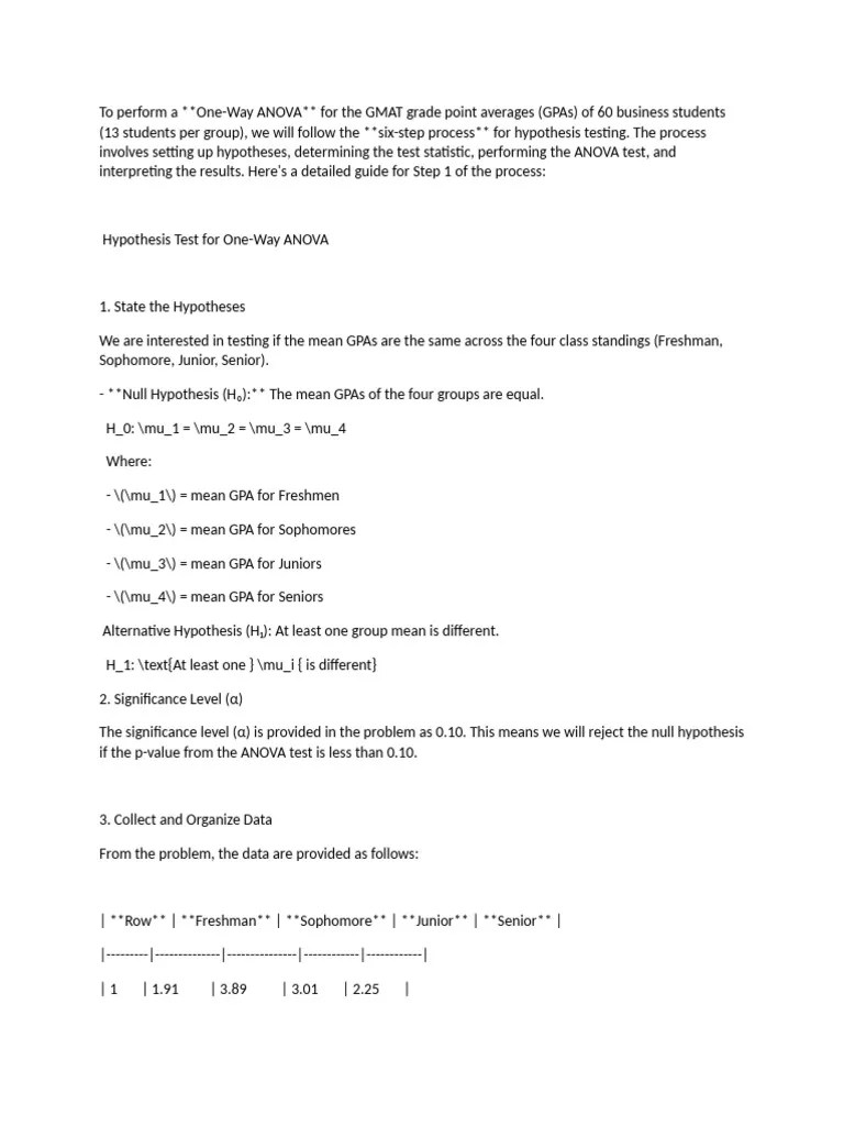 Anova | PDF | P Value | Statistical Significance