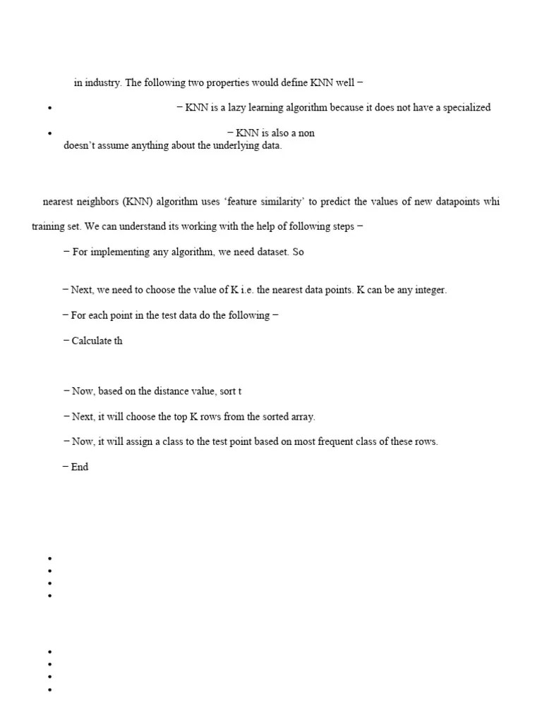 Lecture 38 KNN | PDF | Machine Learning | Applied Mathematics