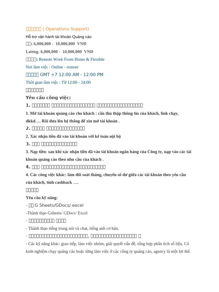 广告运营支持 Operations Support | PDF