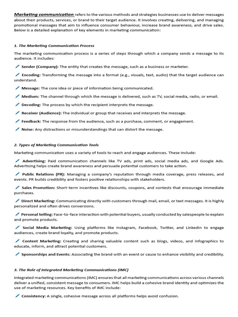 Marketing Communication | PDF | Marketing Communications | Brand