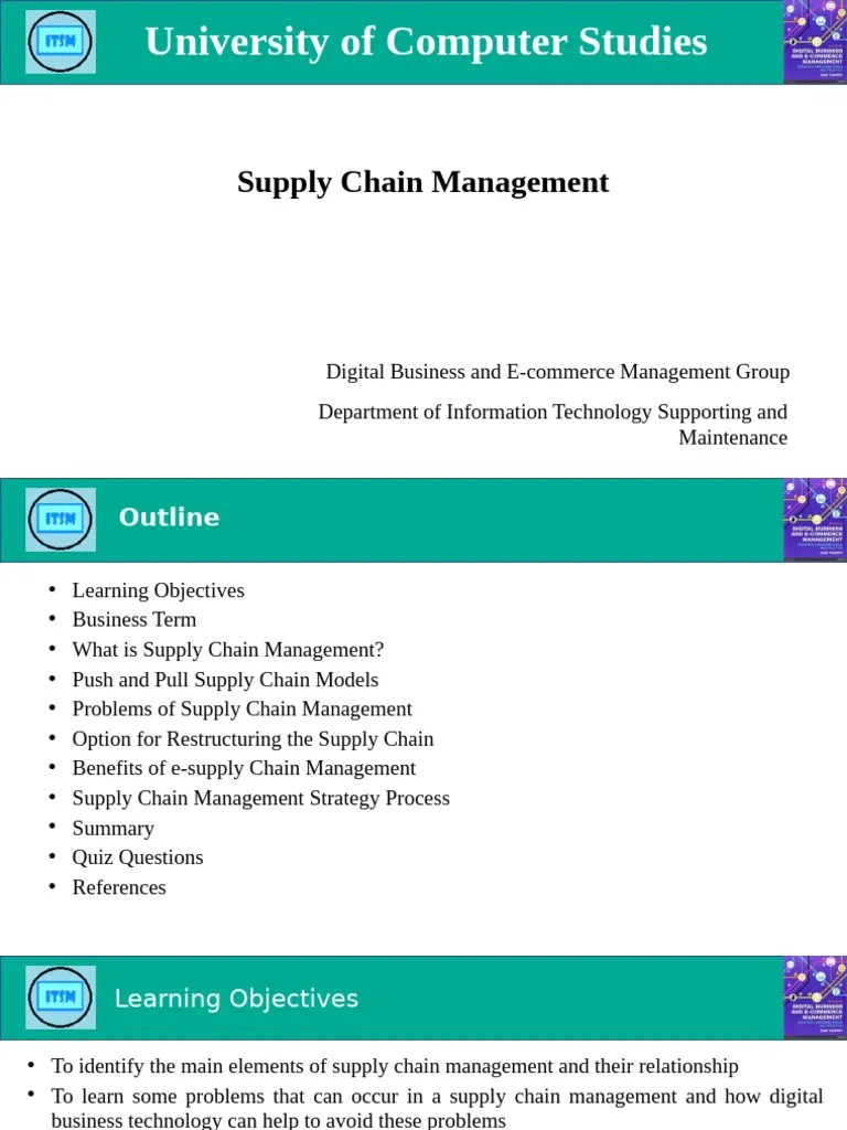 Chapter 6 Digital Business | PDF | Supply Chain Management | Supply Chain