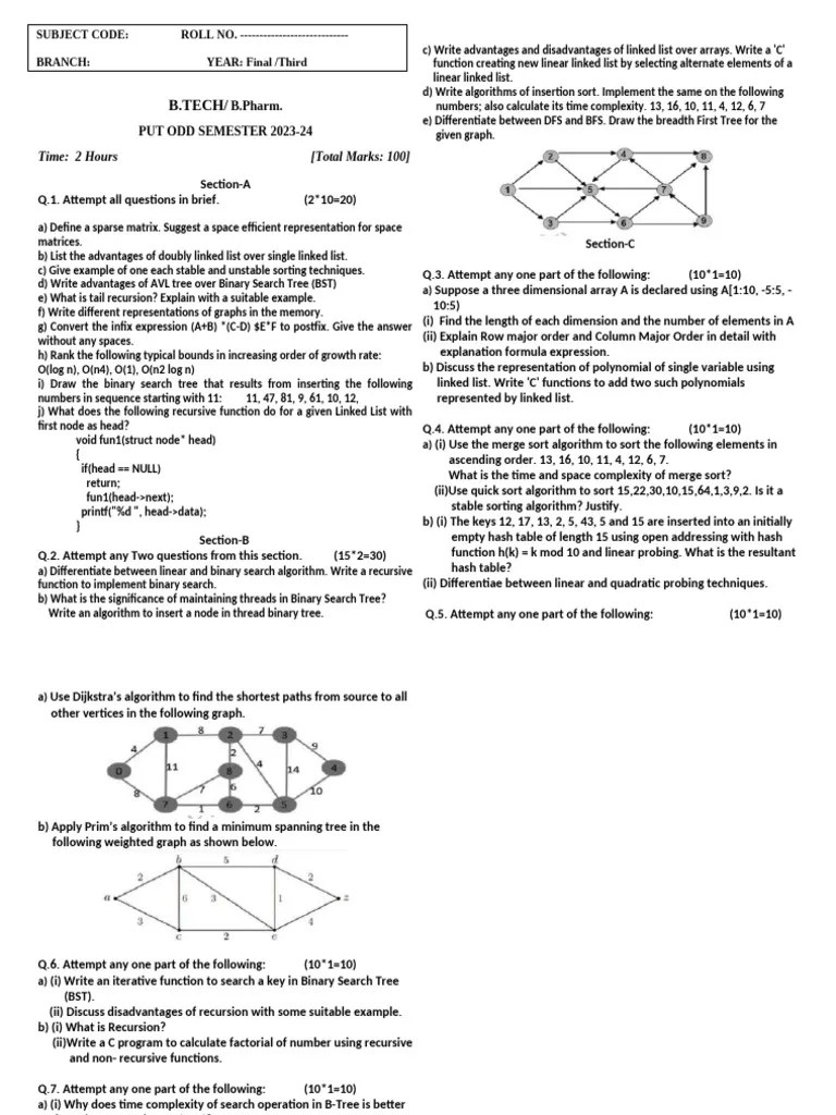 DS | PDF | Time Complexity | Matrix (Mathematics)