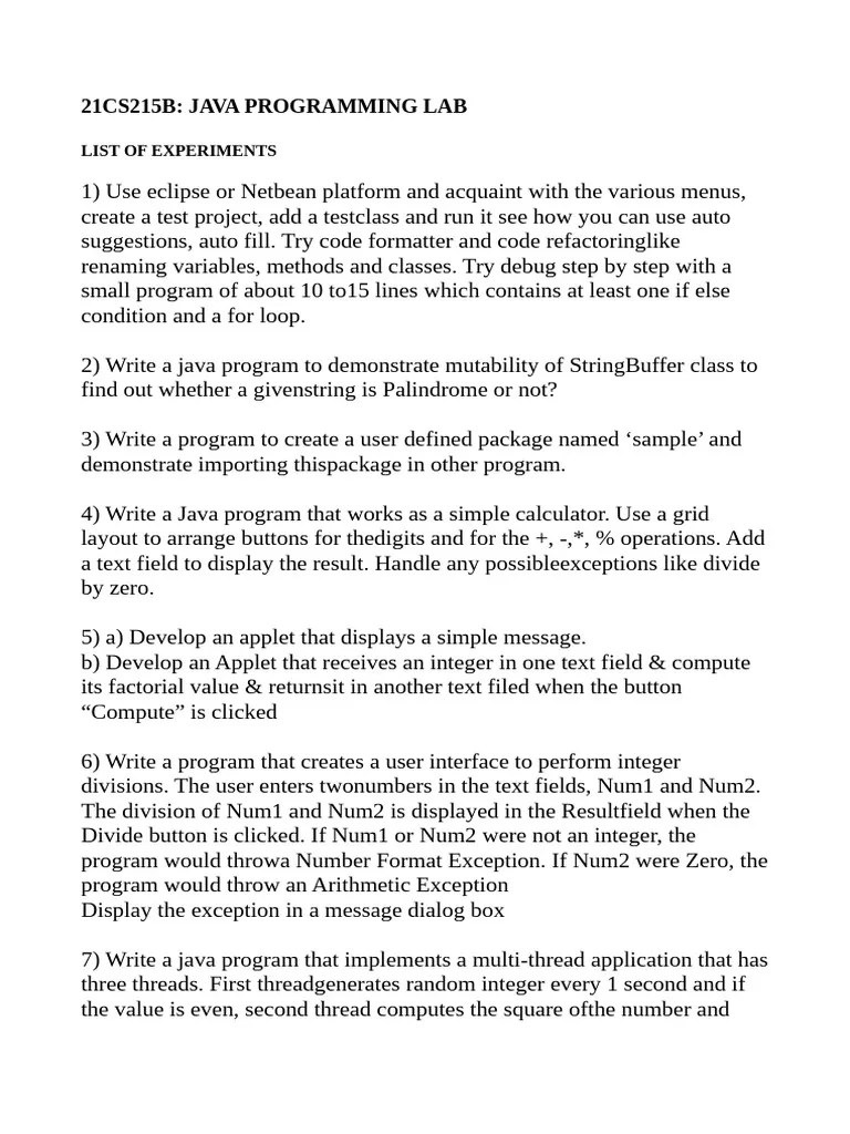 Java Syllabus | PDF | Pl/Sql | Relational Model