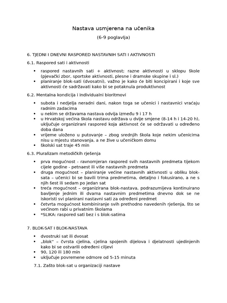 Nastava Usmjerena Na Učenika (6-9)... | PDF