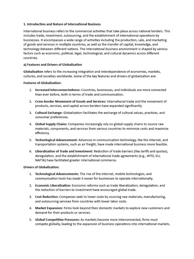 IB | PDF | Globalization | Business