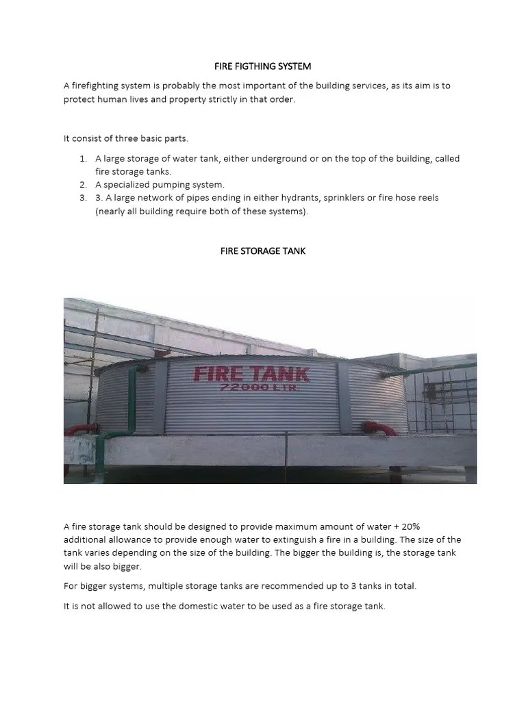 FIRE-FIGTHING-SYSTEM | PDF | Fire Sprinkler System | Firefighting