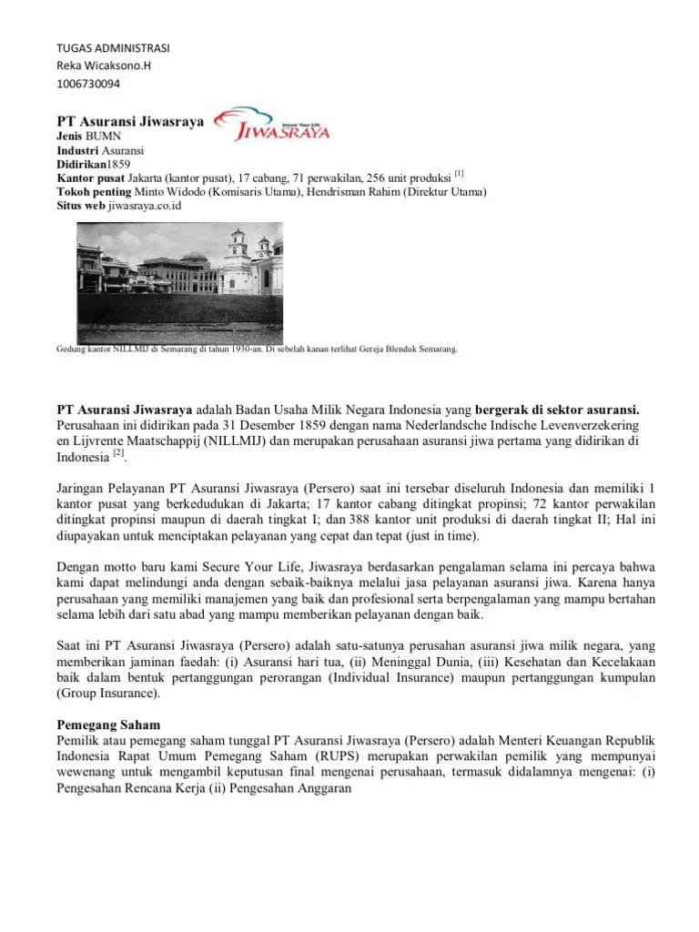 Asuransi Jiwasraya | PDF