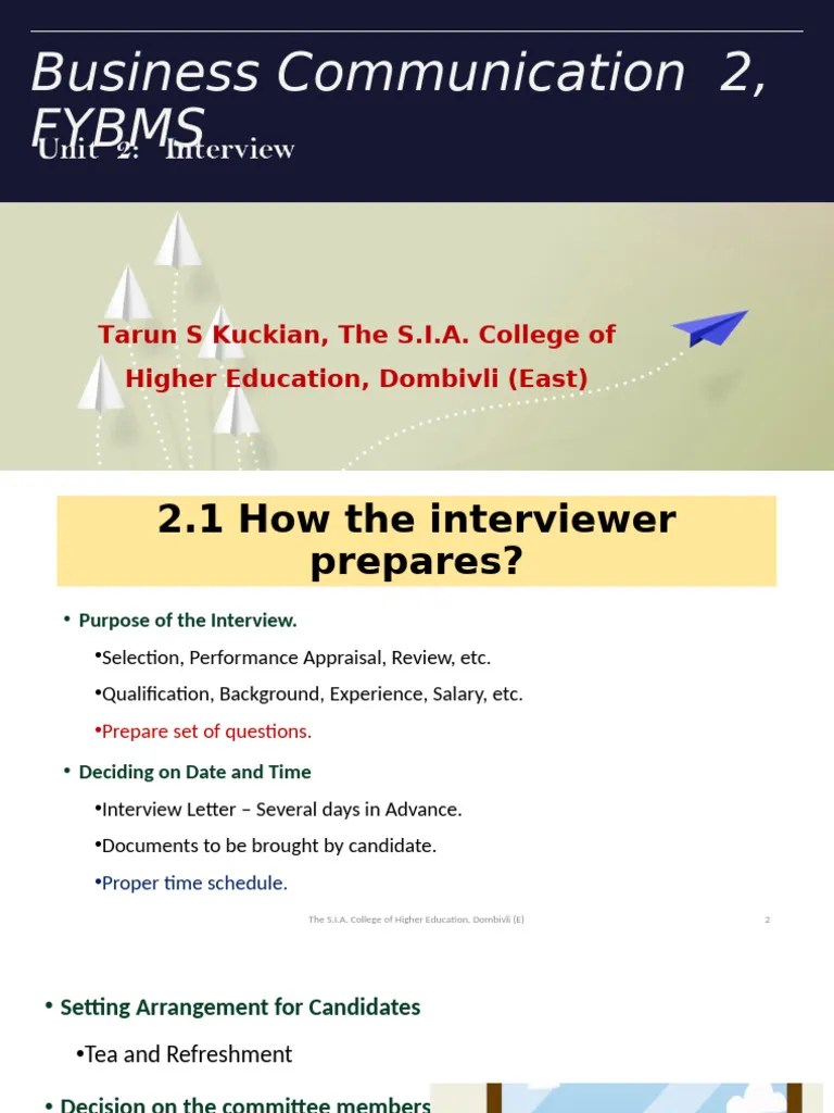 BC 2 Unit 2 Interview | PDF | Job Interview | Interview