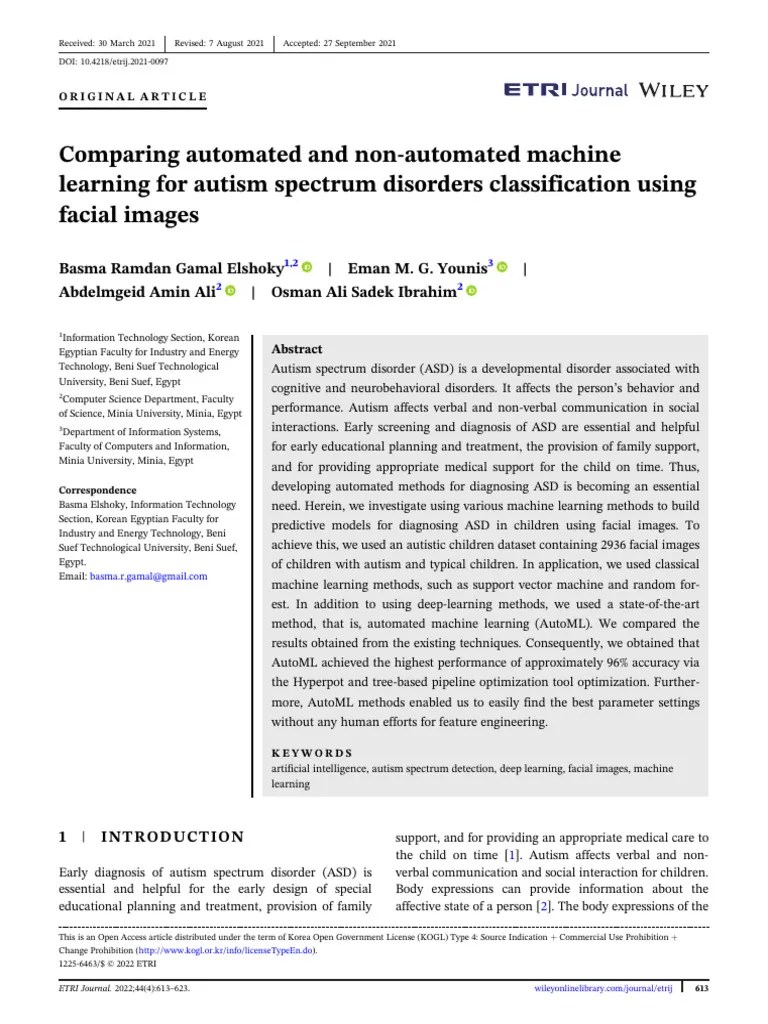 AutoML Enhances ASD Detection | PDF | Machine Learning | Autism Spectrum