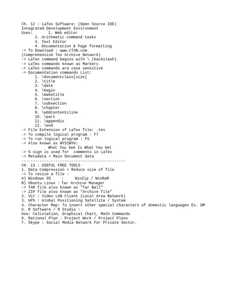 LaTeX IDE Guide For Developers | PDF