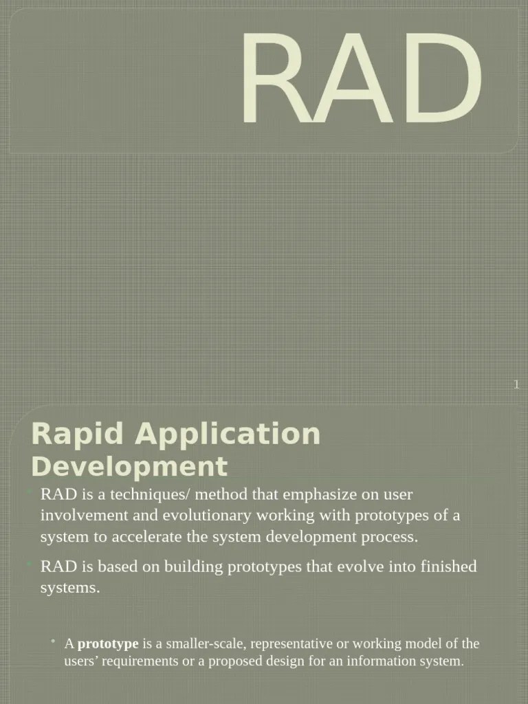 RAD Model | PDF | Prototype | Systems Architecture