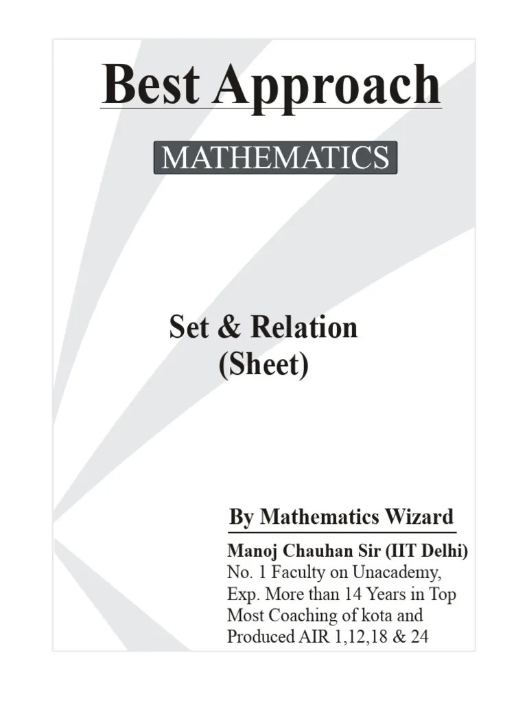 Set Relation Sheet 1732376596266 Pdf Mathematical Concepts