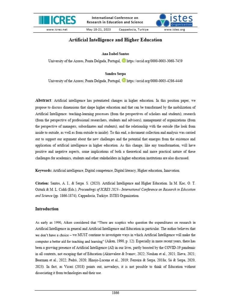 The Evolution Of Artificial Intelligence In Higher Education | PDF ...