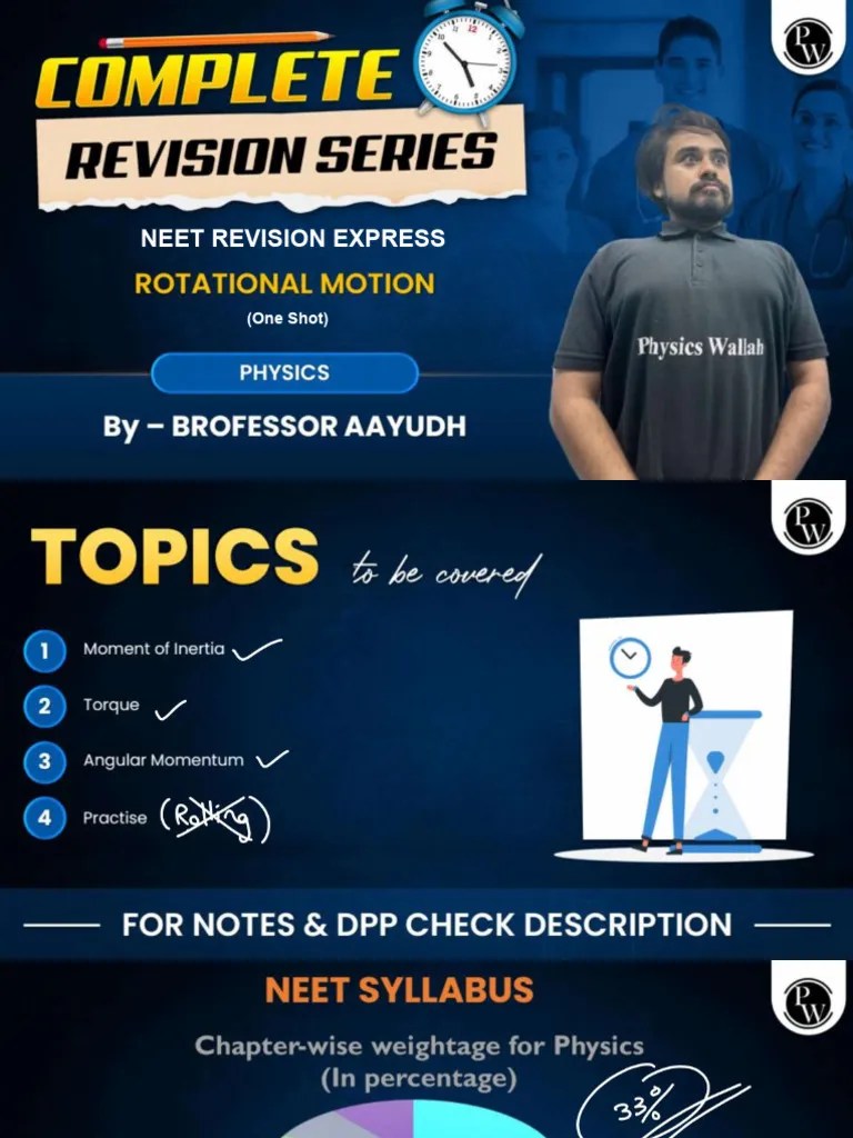 Rotational Motion _ Class Notes __ Neet Revision Express | PDF