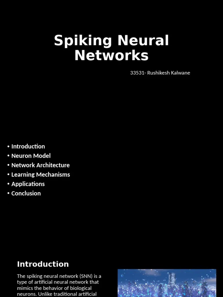 Spiking Neural Networks | PDF | Artificial Neural Network | Artificial ...
