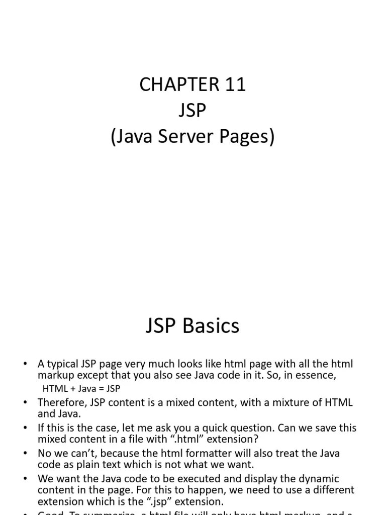 Unit-11-Jsp | PDF | Software Development | Computing