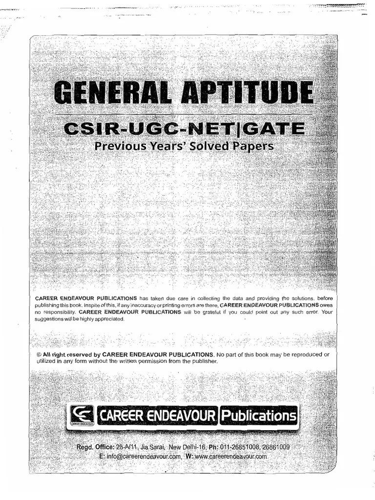 Csir General Aptitude (1) | PDF