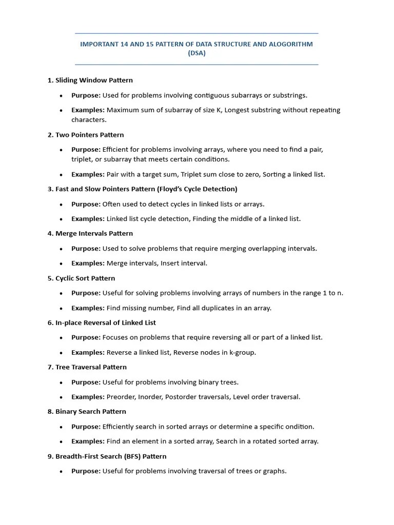 Patterns DSA | PDF | Combinatorics | Discrete Mathematics